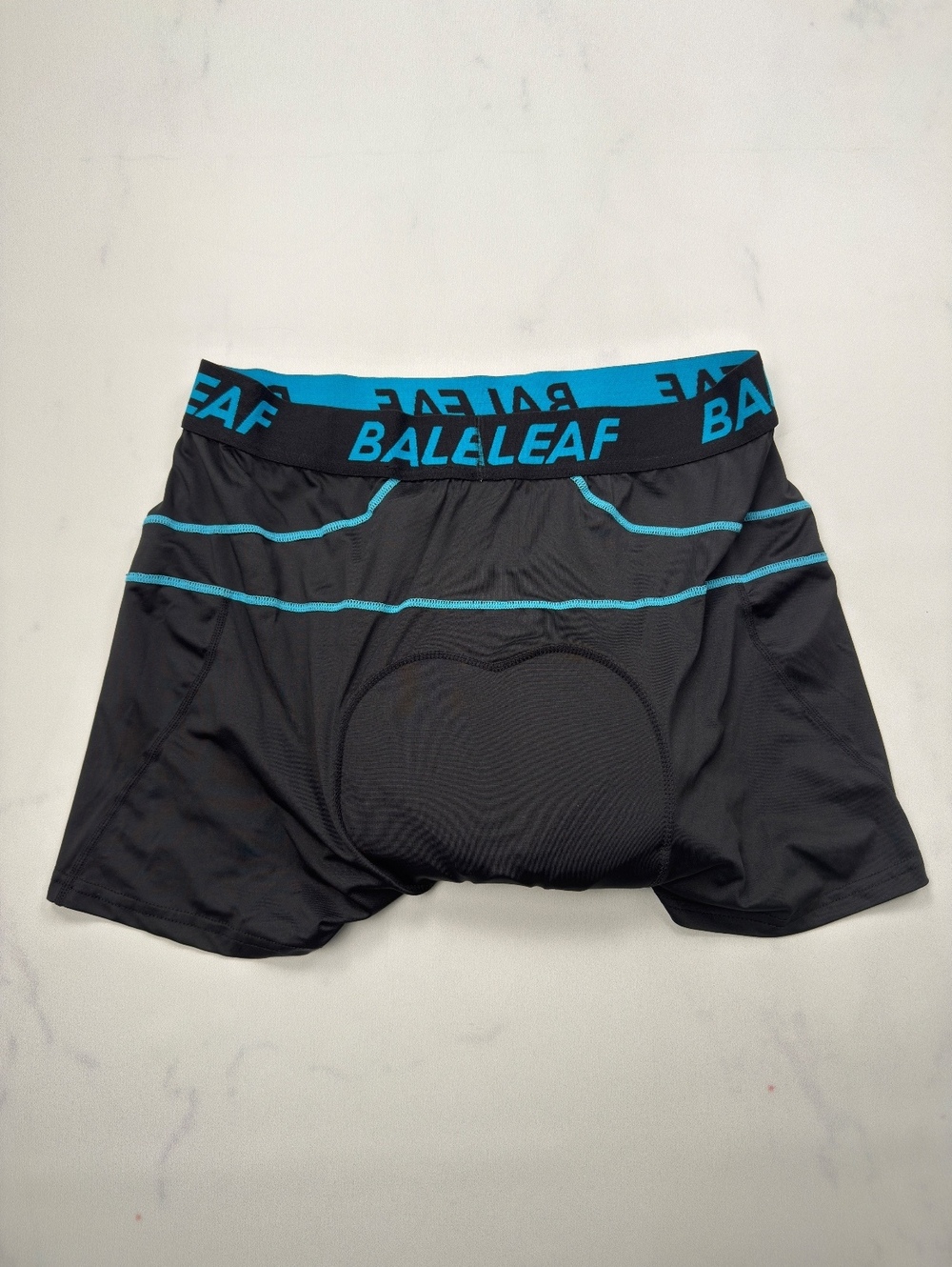 Baleaf Padded Cycling Boxer Shorts Black Blue - Mens 3XL